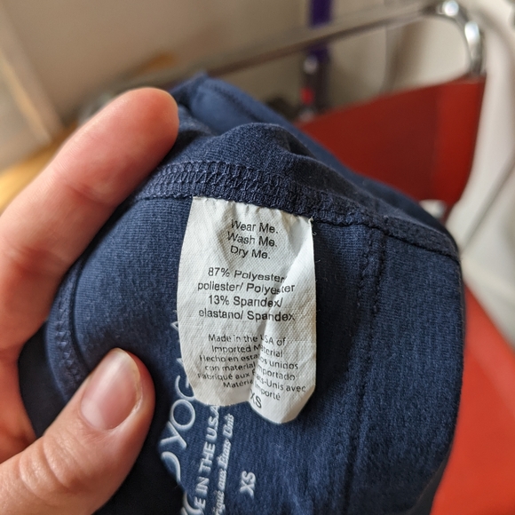 Beyond Yoga Spacedye Cropped Racerback Tank Navy - Picture 5 of 6